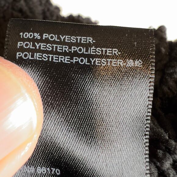 BDG Urban Outfitters Fleece Hoodie Uni XS/S Black Grey Fluffy Thick Wrap Blanket - Picture 16 of 16